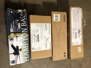 Lot of Assorted Ceiling Light Fans Various Models and Conditions  Customer Returns See Pictures