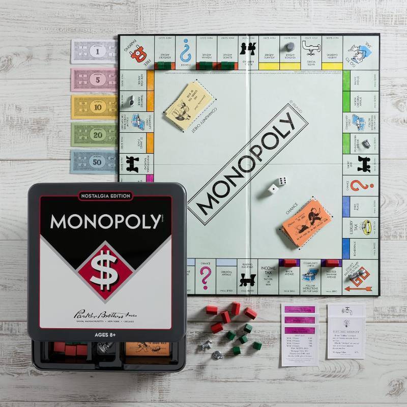 lot 132 image: NEW WS Game Company Monopoly Nostalgia Edition in Collectible Tin