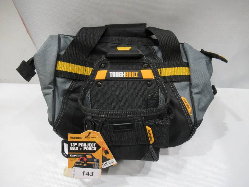 lot 143 image: NEW Toughbuilt TB-CT-170.13 13 Project Bag & Project Pouch Cliptech System