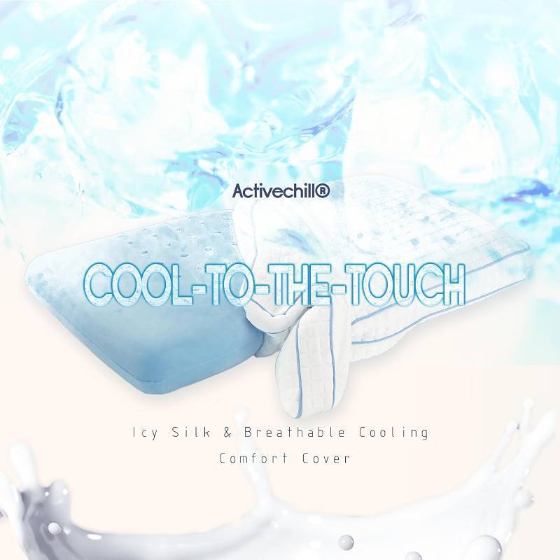 lot 195 image: PreLUX Simply Cool Gel Memory Foam Pillow, Queen 18 x 30 Medium Memory Foam
