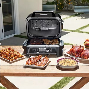 lot 96 image: NEW Ninja Woodfire Pro Connect Premium XL Outdoor Grill & Smoker