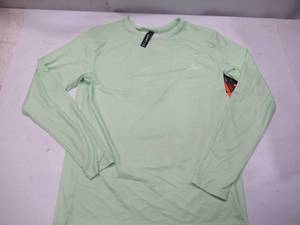 lot 429 image: NEW Habit Mens Solar Factor Quick Dry Cooling Broadside Basin Long Sleeve Graphic Tee - Patina Green - XL