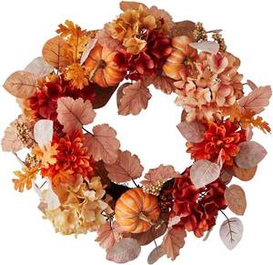 lot 152 image: NEW Members Mark 26 Harvest Wreath - (DhaliaPumpkin)