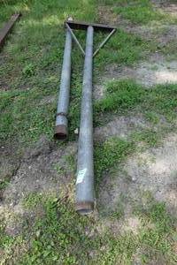 lot 60 image: 4 Galvanized Pipe - Homemade Bog Ripper