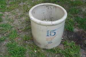 lot 6 image: Red Wing 15 Gallon Stoneware Crock