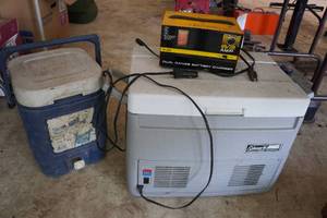 lot 221 image: Electric Cooler and Small Travel Cooler