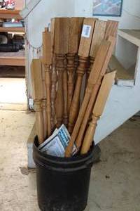 lot 127 image: Carved Wood Balusters