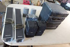 lot 181 image: Assorted Home Audio - Mini System, Speakers - Yamaha, Panasonic