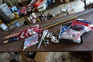 lot 232 image: American Flags and Mounts