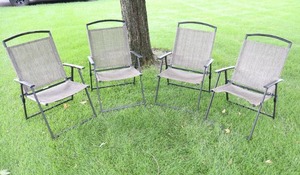 lot 23 image: Lawn & Patio Furniture Folding Chairs...