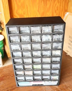 lot 40 image: Garage Shop Small Parts 41-Drawer Organizer wContents
