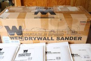 lot 45 image: WEN Variable Speed Drywall Sander With Sanding Disks