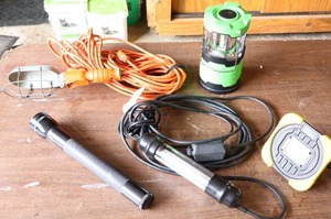 lot 46 image: Flashlights-Electric Rechargeable Camping Lamp-Etc.