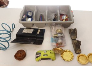 lot 76 image: Miscellaneous Garage...Ryobi Stud Detector, Ashtrays Grain Belt, Miller Etc
