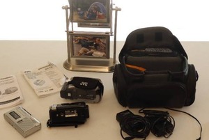 lot 88 image: JVC Hard Disc Drive-VOR Sony Microcassette-Corder-Panasonic Digital Video Camera