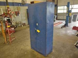 lot 110 image: Two Door Cabinet with Contents...