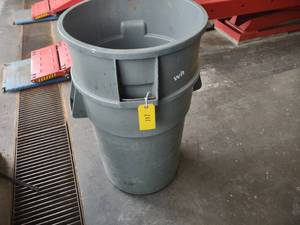 lot 111 image: (2) 44 Gallon Trash Cans...