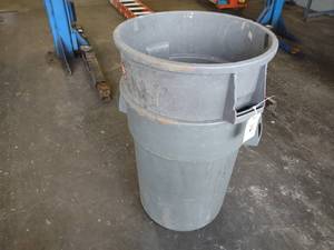 lot 112 image: (2) 44 Gallon Trash Cans...