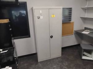 lot 128 image: Two Door Cabinet with Contents...