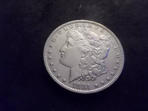 1881 O Morgan Silver Dollar