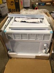 GE 5,000 BTU 115V Window Air Conditioner Cools 150 Sq. Ft. in White  Customer Returns See Pictures