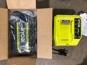 RYOBI 40V Lithium-Ion 4.0 Ah Battery and Fast Charger Kit Customer Returns See Pictures