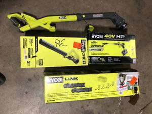 Lot of Assorted Ryobi  Lawn Care Items Various Models and Conditions  Customer Returns See Pictures