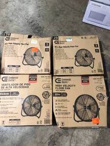 Lot of Commercial Electric High Velocity Fans Various Conditions   Customer Returns See Pictures