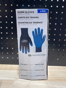 Latex Coated Work Gloves Large