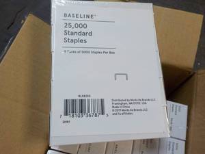 lot 266 image: 25000 .25 Standard Staples...