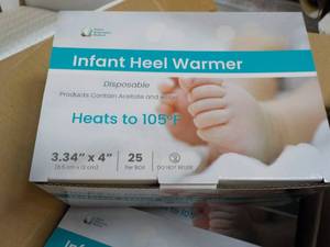 lot 50 image: 4 x 25 ct each Infant Heel Warmers-...