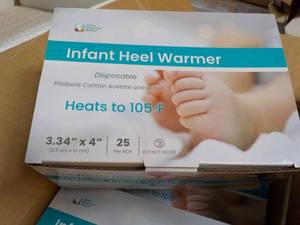 lot 51 image: 4 x 25 ct each Infant Heel Warmers-...