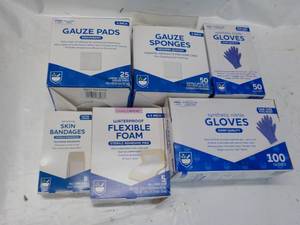 lot 127 image: Gauze Pads, Band Aids, and Nitrate ...