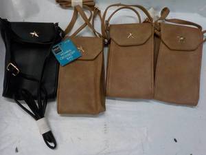 lot 130 image: 4 Womens New Crossbody Bags...