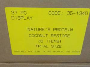 lot 139 image: 37 pc Natures Protein Coconut Rest...