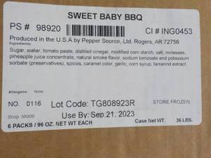 lot 156 image: Case of Barbecue Sauce - past best ...