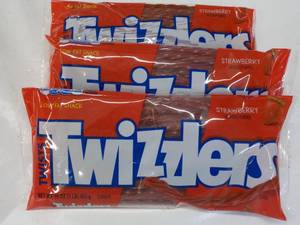 lot 172 image: 3 x 16 oz Bags Strawberry Twizzlers...