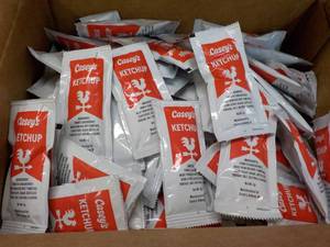 lot 178 image: 2 x 200 ct Boxes Caseys Ketchup In...