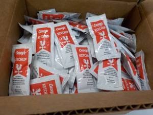 lot 179 image: 2 x 200 ct Boxes Caseys Ketchup In...
