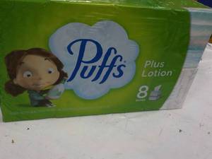 lot 203 image: 8 boxes Puffs Plus Lotion Facial Ti...