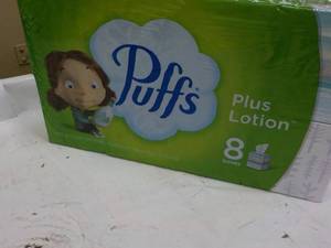 lot 205 image: 8 boxes Puffs Plus Lotion Facial Ti...