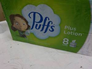 lot 206 image: 8 boxes Puffs Plus Lotion Facial Ti...