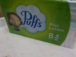 lot 208 image: 8 boxes Puffs Plus Lotion Facial Ti...