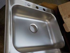 lot 224 image: Self Rimming Stainless Steel Sink P...