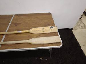 lot 186 image: Lot of 2 Wooden Boat Oars