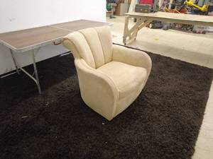 lot 207 image: Beige Upholstered Armchair
