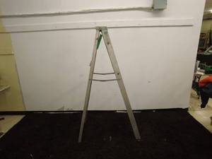 lot 213 image: Werner 6-Foot Aluminum Step Ladder