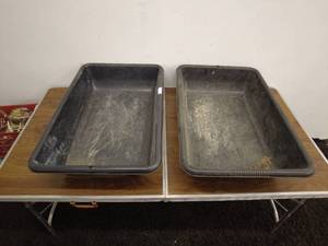 lot 119 image: Set of 2 Heavy-Duty Plastic Tubs