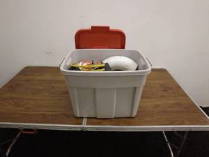 lot 150 image: Mixed PVC Plumbing Fittings in Storage Bin
