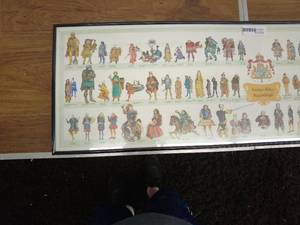 lot 249 image: Framed Poster of Swedish Kings from History Museum, Stockholm